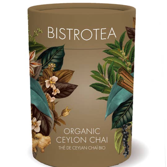 Chá preto do Ceilão Chai biológico a granel (caixa de 150 g) por atacado de Bistrotea