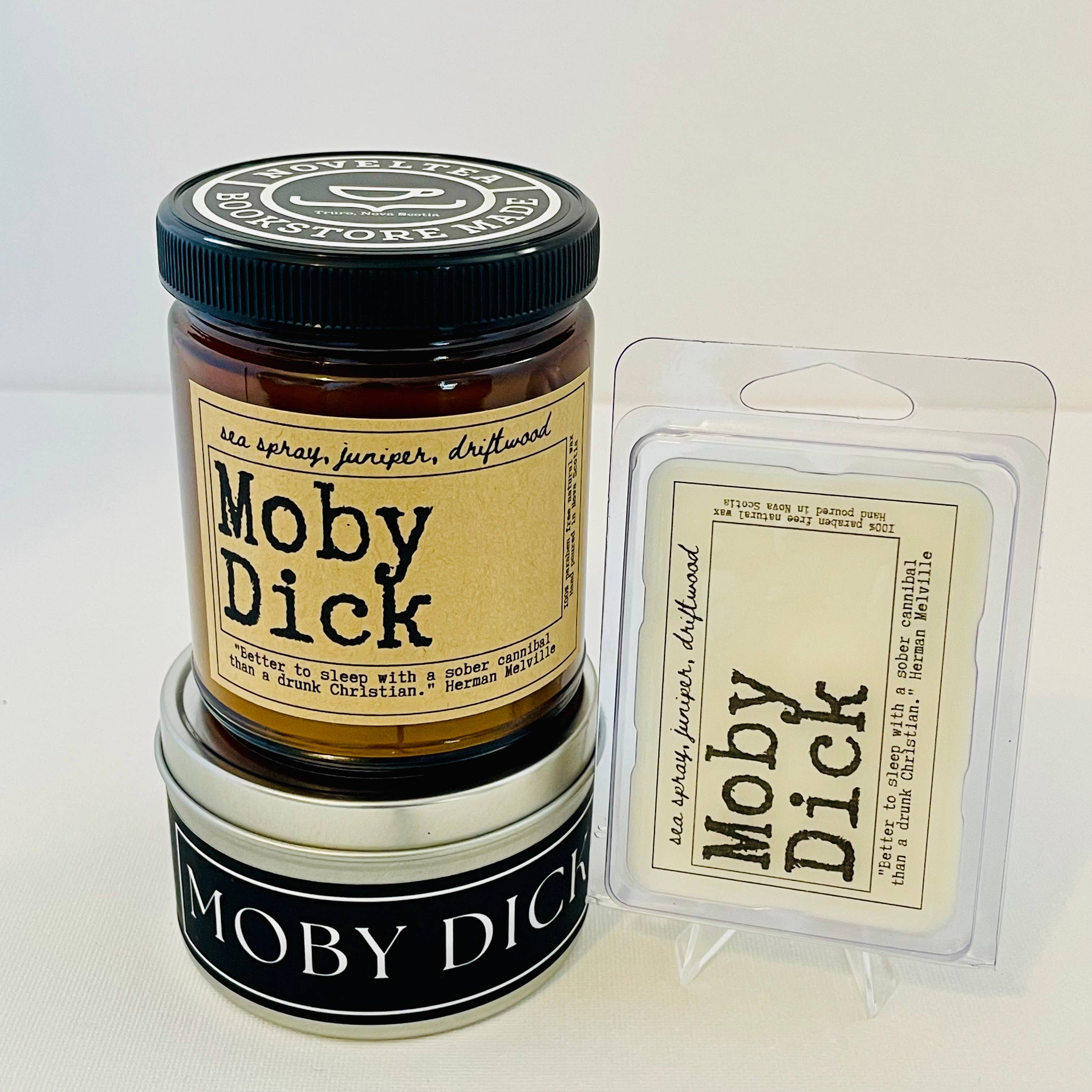 NovelTea Bookstore & Gifts - Wholesale Travel Candles - Moby Dick - Sea Spray & Driftwood Scented Black Label Candle12