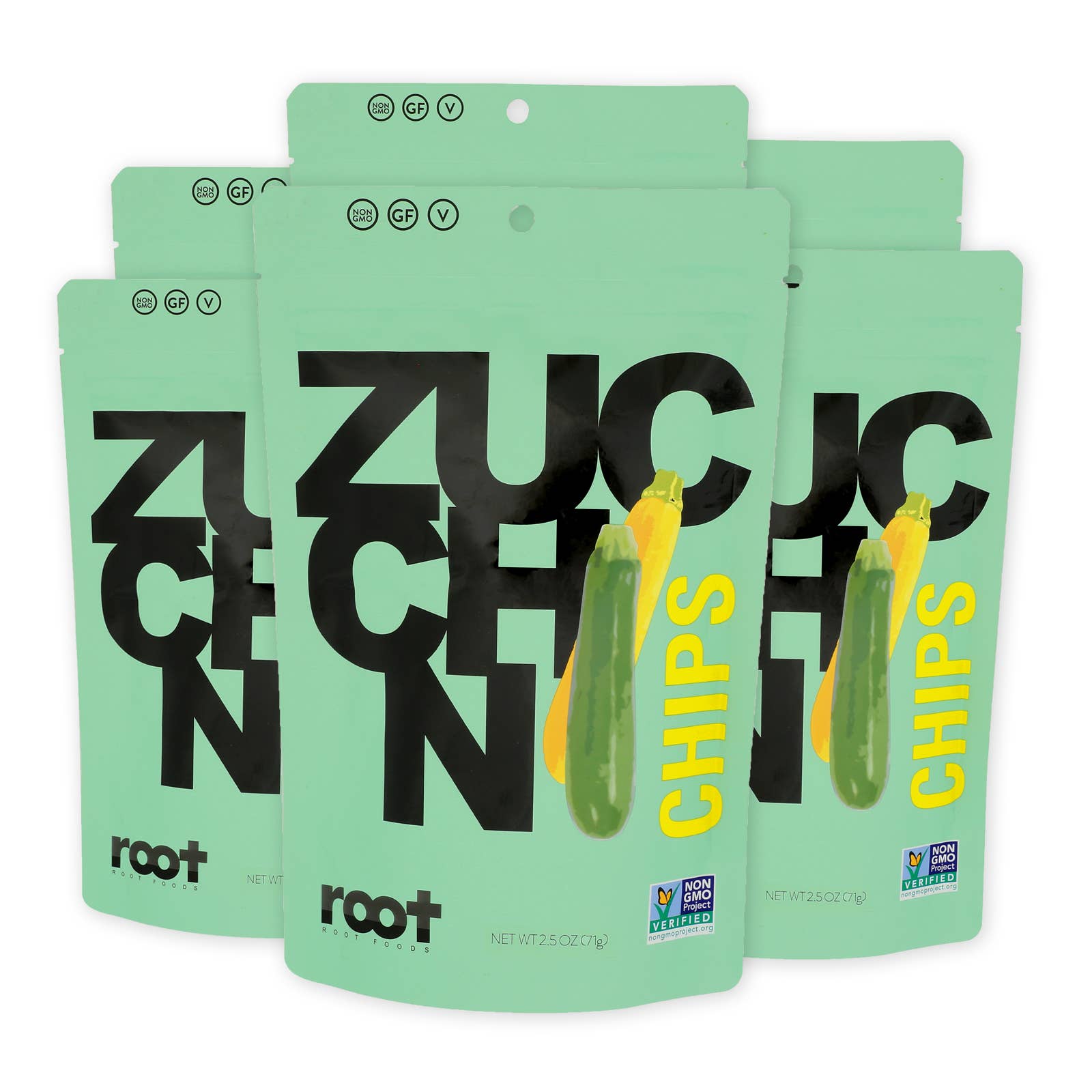 Root Foods - Vente Chips - Courgette – Boîte intérieure - 6 sacs1