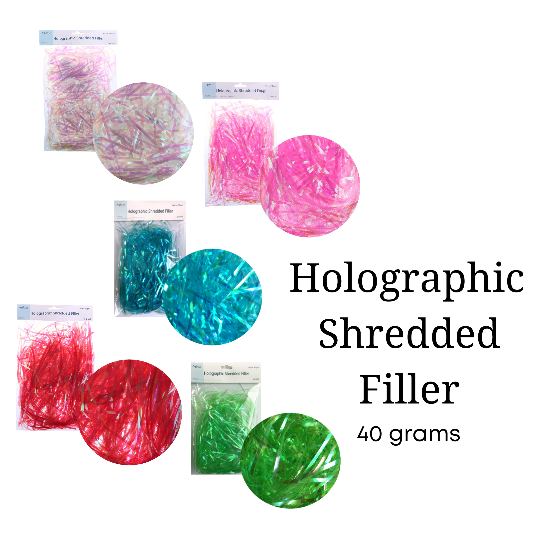 Angels Craft - Venta al por mayor Material para manualidades - Relleno holográfico triturado, aproximadamente 40 g5