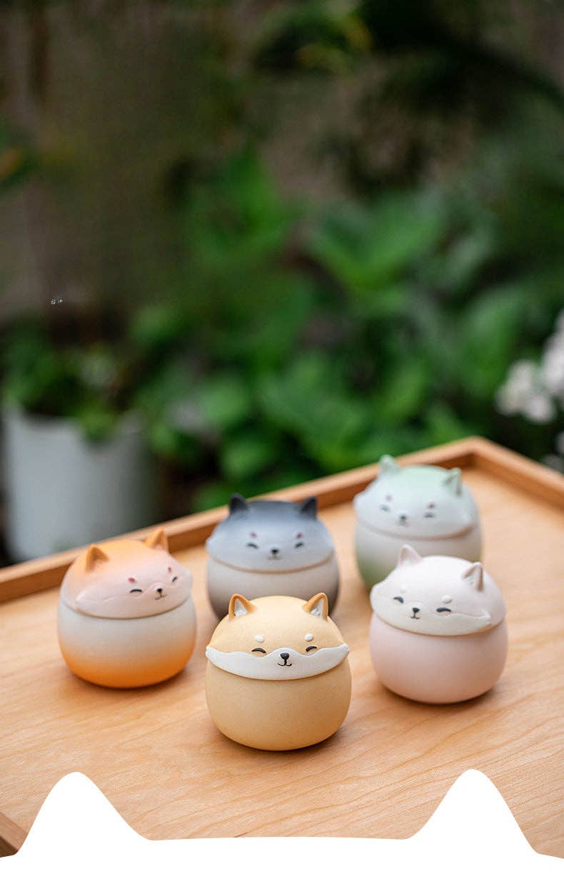 Gohobi （We cover U.S. import duties） – wholesale Food storage container – Gohobi Shiba Inu Dog Mini Portable Travel Tea Jar Stroage5