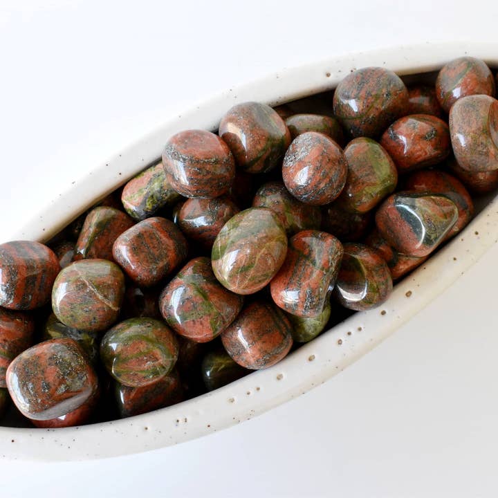 Soothing Crystals - Vendita all'ingrosso Pietra/cristallo spirituale - 100g Pietre Levigate | Unakite | Cristalli di Guarigione Pietre2