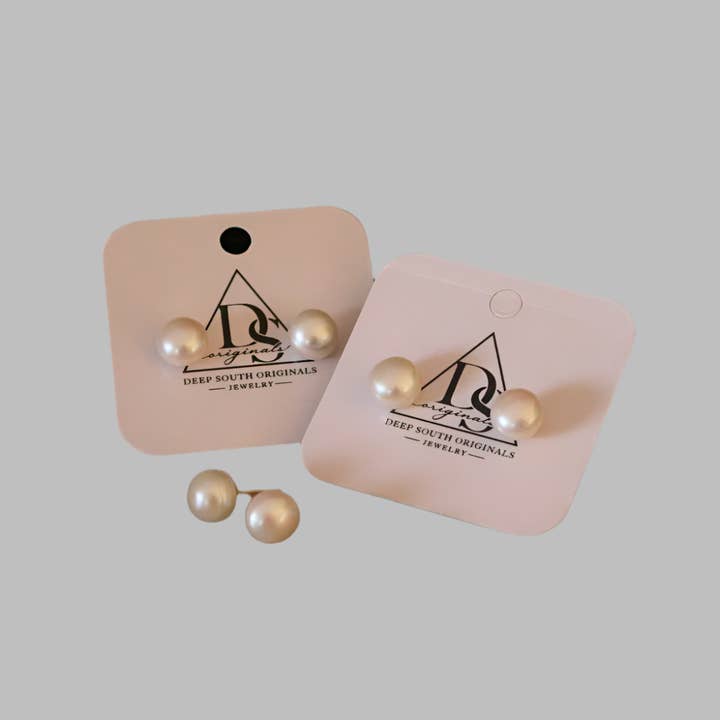 Zoetwaterparel Oorknopjes ~ Deep South Originals voor wholesale door Deep South Originals Inc.