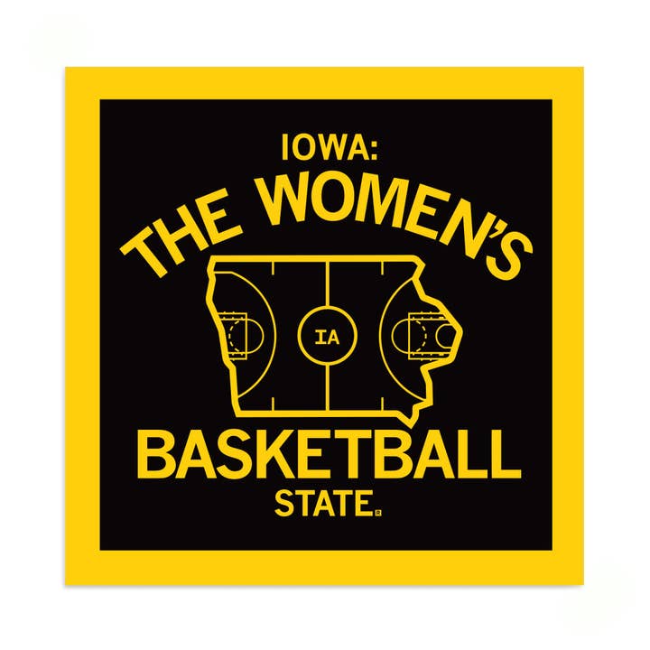 Iowa: The Women's Basketball State Black Sticker for wholesale by RAYGUN