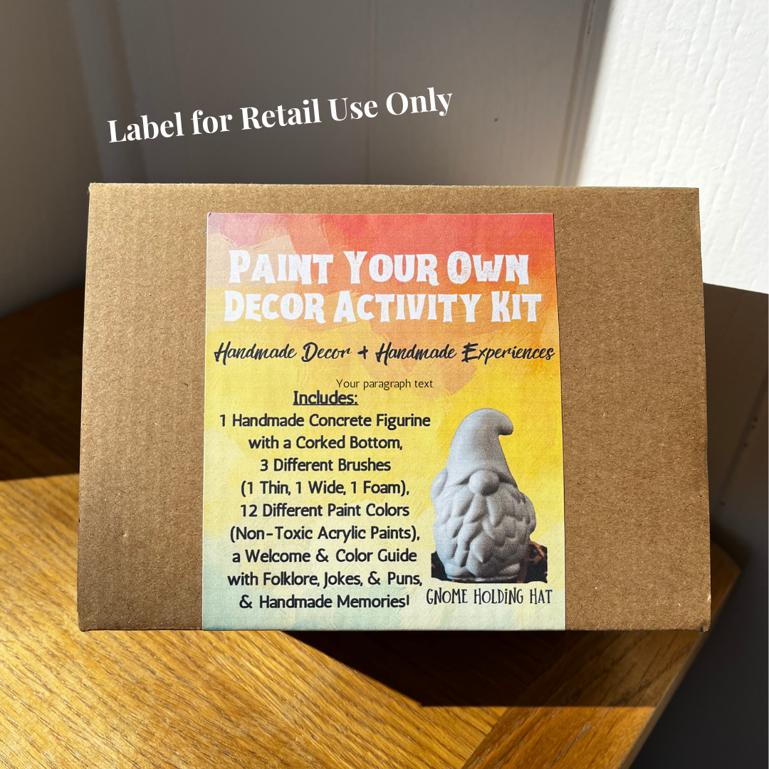 The Market Made - Vente Kit de bricolage - Kit Peignez Votre Propre Nain | Ensemble d'Activités Peignez Votre Propre Nain | Ensemble Cadeau de Décoration en Béton Fait Main à Peindre Vous-Même10