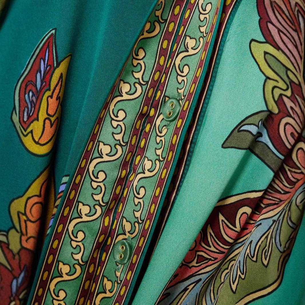 As Shown 2025 NEW Vintage Print Lantern Sleeve Dress Holiday Ready for wholesale on Faire7