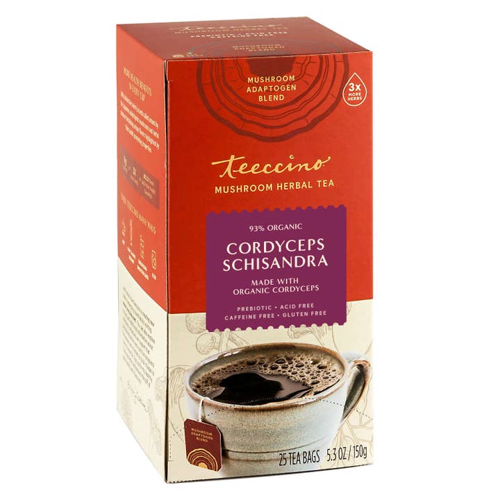 Teeccino - Wholesale Health/Detox Tea - Cordyceps Schisandra Cinnamon Berry Mushroom Herbal Tea