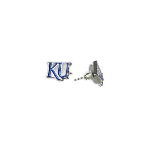 University Of Kansas Jayhawks KU Post Earrings for wholesale by Fan Frenzy Gifts