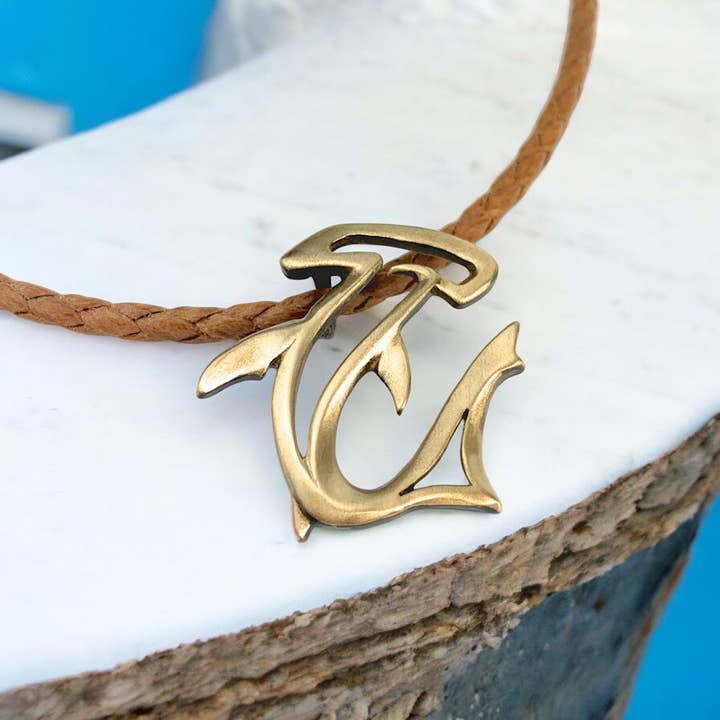 Big Blue by Roland St John – Engroshandel Halskæde med vedhæng – Haj halskæde, Bronze Hammerhead haj halskæde, haj gave1