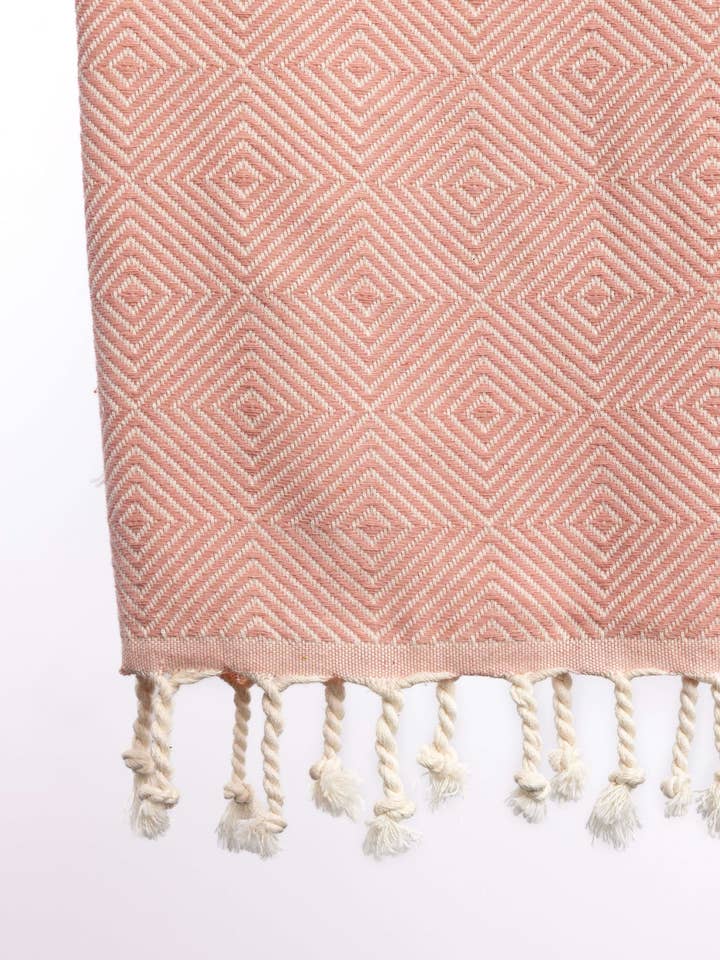 Cotton Hammam Throw – Shell Pink for wholesale by Creek Lifestyle