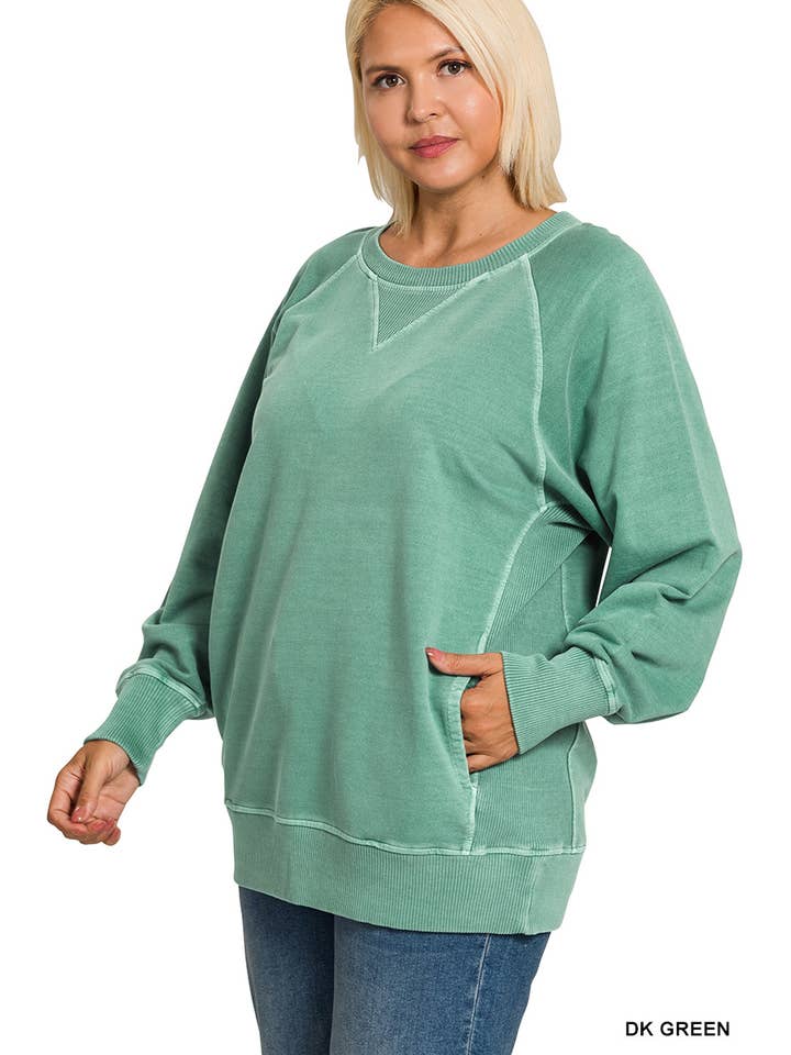 Vanilla Monkey - Wholesale Sweatshirt - Women's - Plus Pigment Dyed French Terry Pullover27