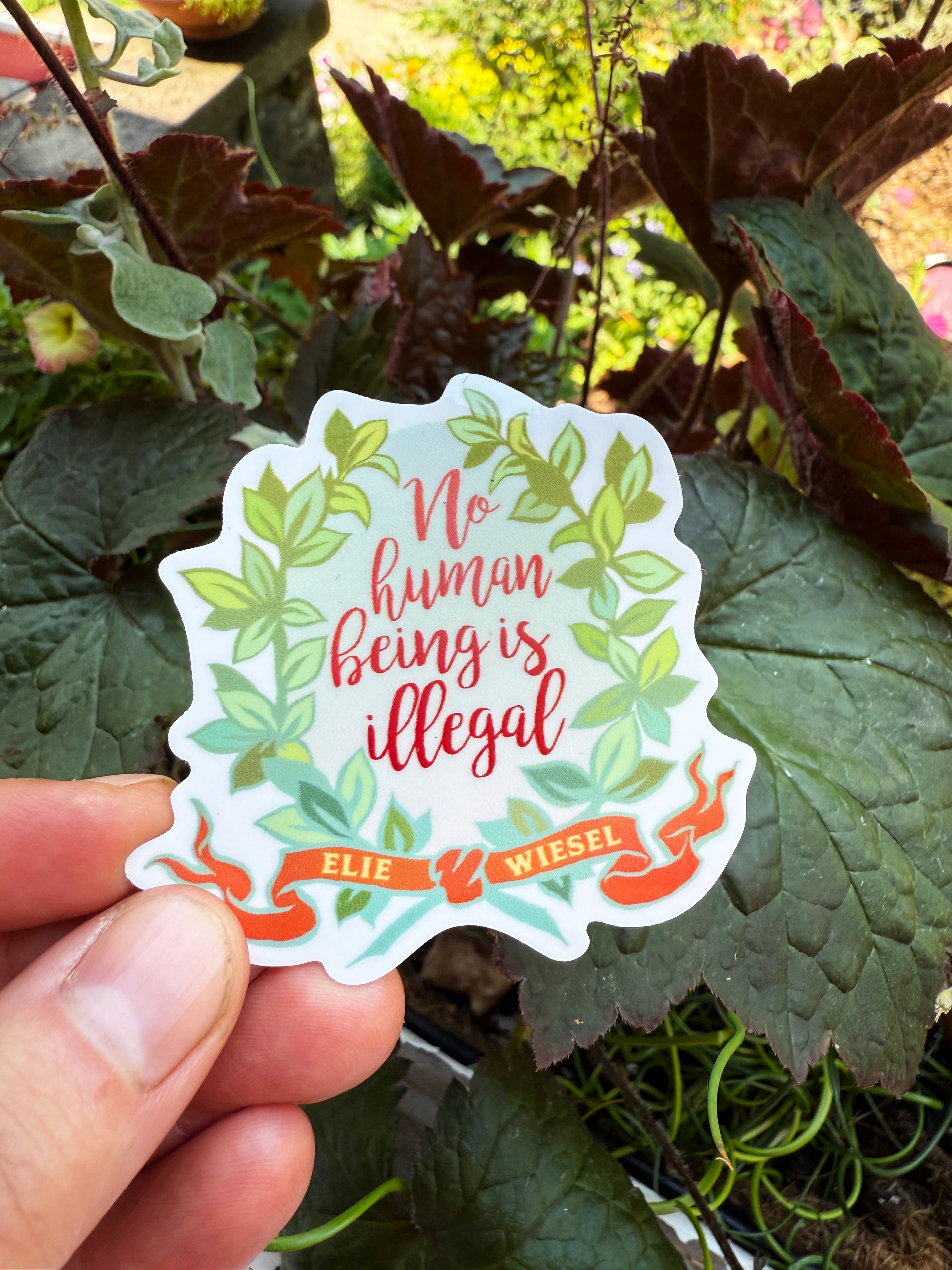 Fabulously Feminist - Wholesale Sticker - No Human Being Is Illegal: Feminist Sticker2