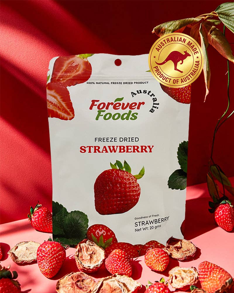 Forever Foods – Engroshandel Tørret/dehydreret frugt – Frysetørrede jordbær0