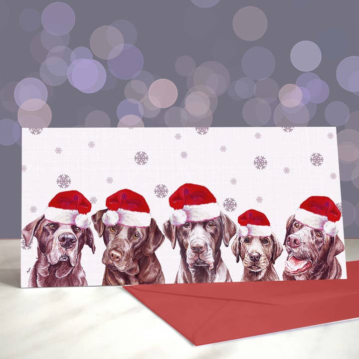 Largue como se fosse Choc - Labrador Cards (Natal) por atacado de Amber Marie Studio