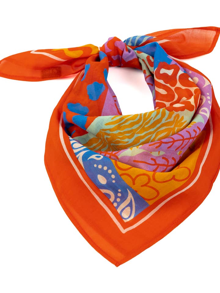 SUMMER PATCH medium scarf/Silk & Cotton for wholesale by STUDIO ARDE