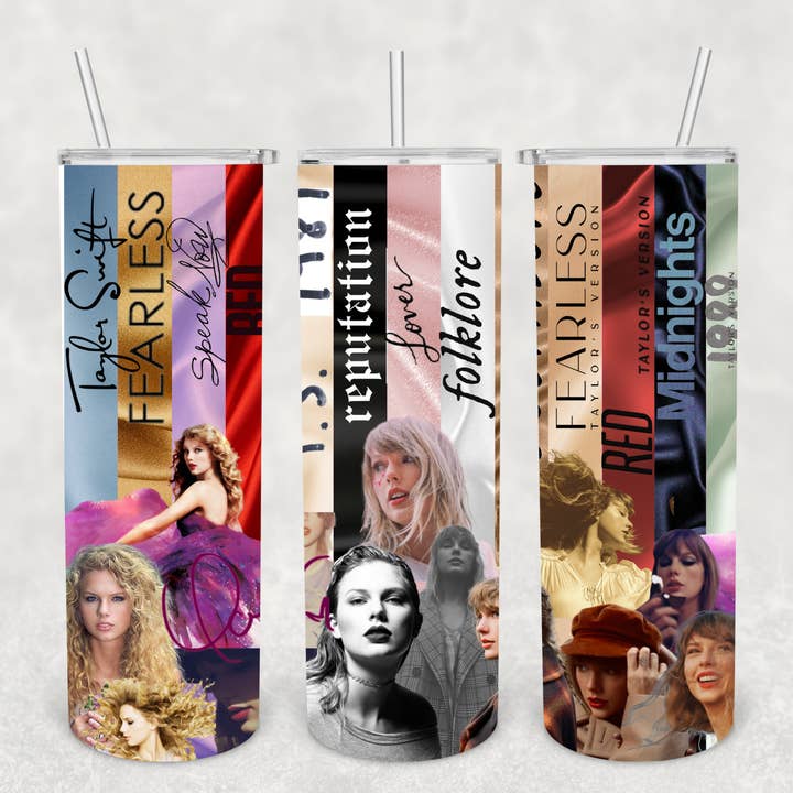 Beautiful Creations by Laney - Wholesale Insulated Mug/Tumbler - Singer T.Swift Album Photos *Custom Laney Tumbler1