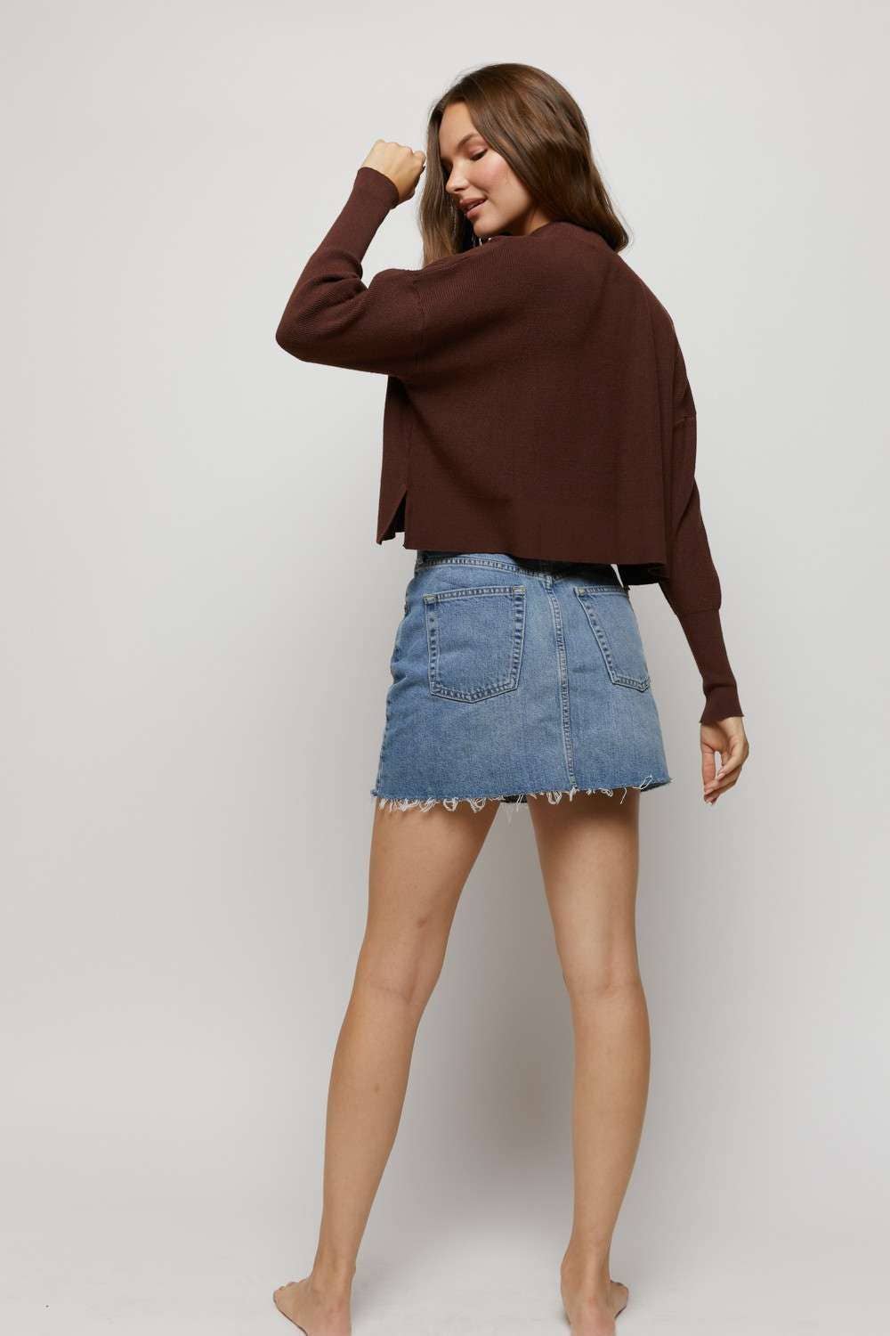 Hers & Mine - Wholesale Knit Top - Women's - MOCK NECK SIDE SLIT SWEATER TOP14