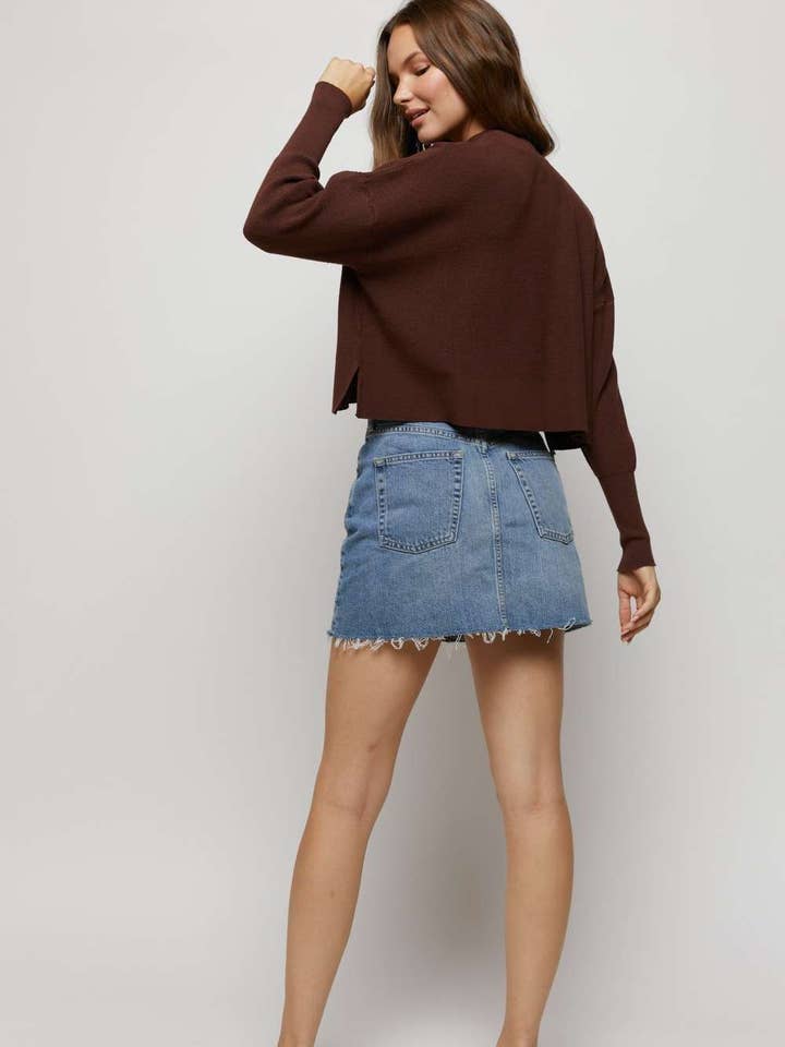 Hers & Mine - Wholesale Knit Top - Women's - MOCK NECK SIDE SLIT SWEATER TOP14