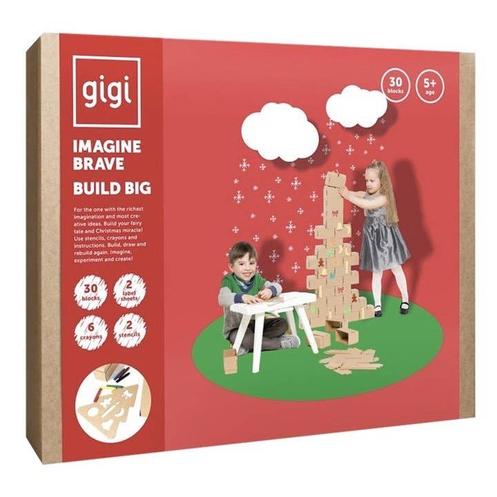 GiGi 7 - 30 pcs XL cardboard building blocks for wholesale by Open Bricks