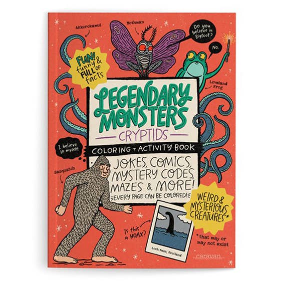 Your Very Favorite - Wholesale Coloring Book - Kids & Baby - Legendary Monsters CRYPTIDS Coloring, Activity, Jokes + MORE