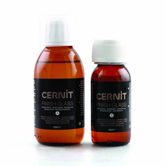 Zwajomi Clay – wholesale Craft supplies – Cernit Kit Finish Glass 120ml+60ml