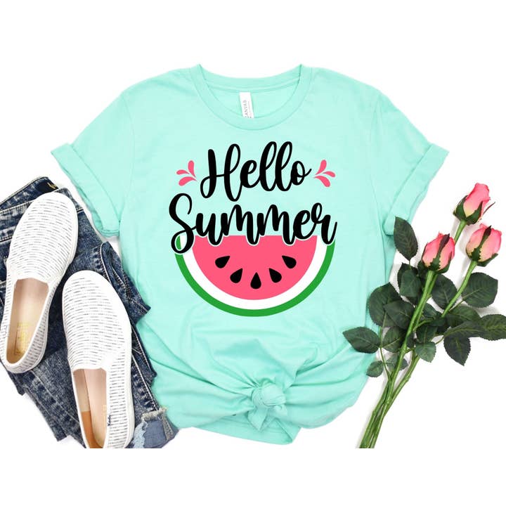 Camicia Hello Summer Watermelon - Camicia estiva per la vendita all'ingrosso da parte di The Shirt Company