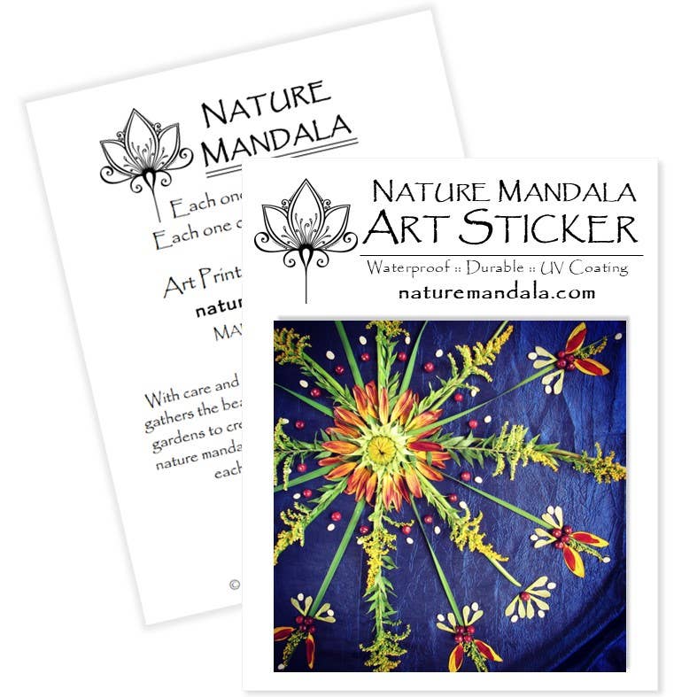 Nature Mandala Art - Wholesale Sticker - Nature / Flower Mandala Stickers :: 10 Designs6