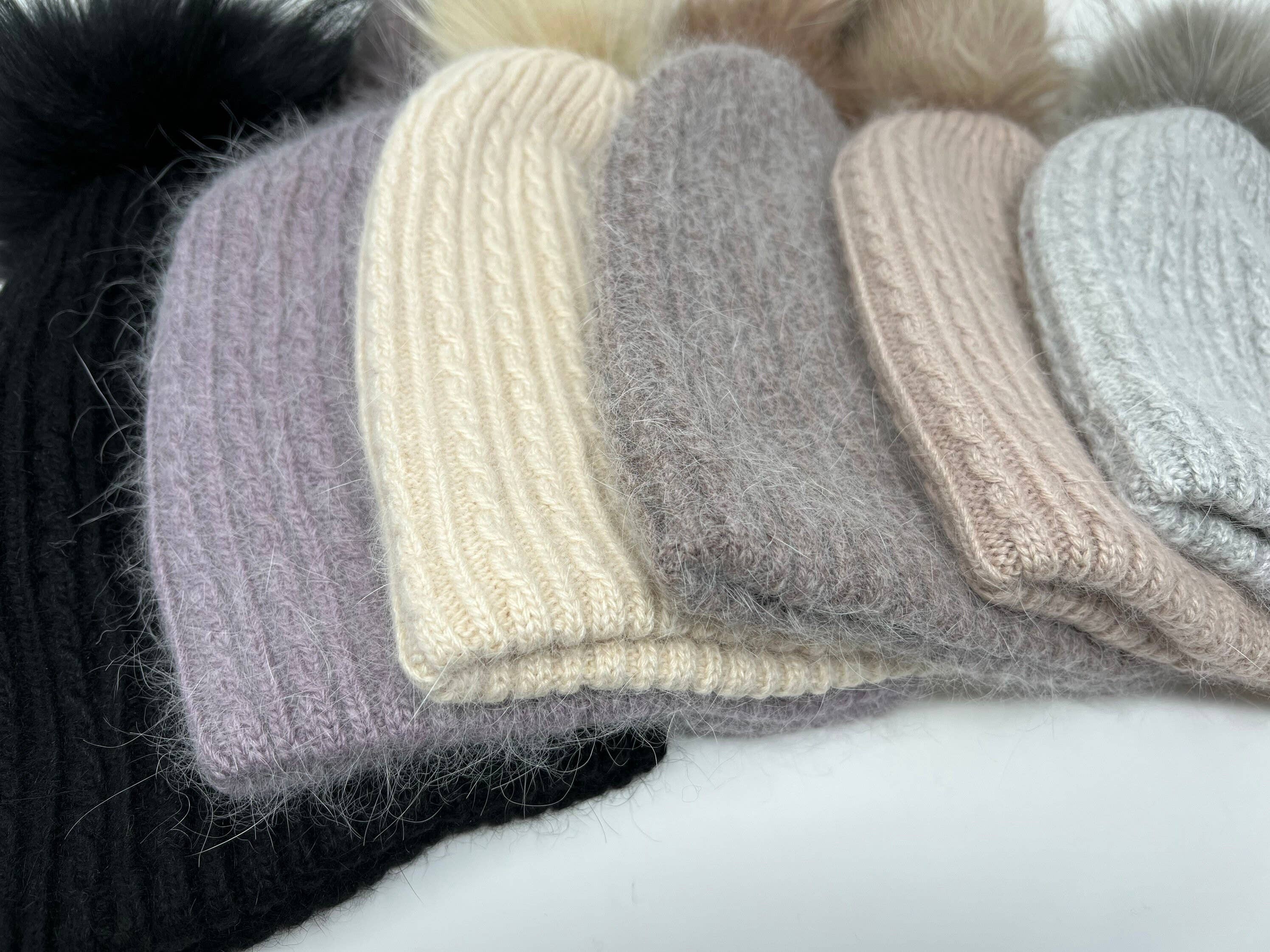 FanakoStudioNYC - Wholesale Beanie - Women's - New, Angora Rabbit Fur And Cashmere Beanie. Winter Beanies Hat For Women.christmas Gift8