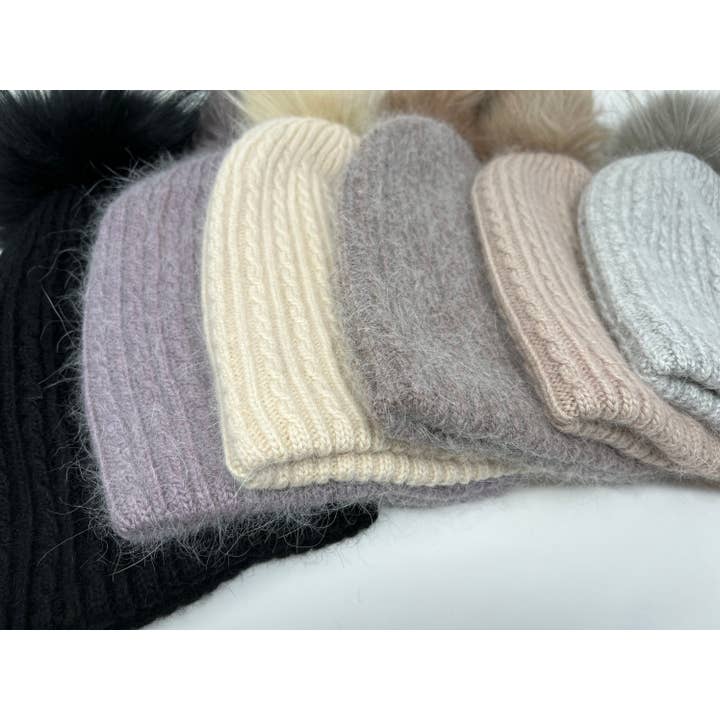FanakoStudioNYC - Wholesale Beanie - Women's - New, Angora Rabbit Fur And Cashmere Beanie. Winter Beanies Hat For Women.christmas Gift8