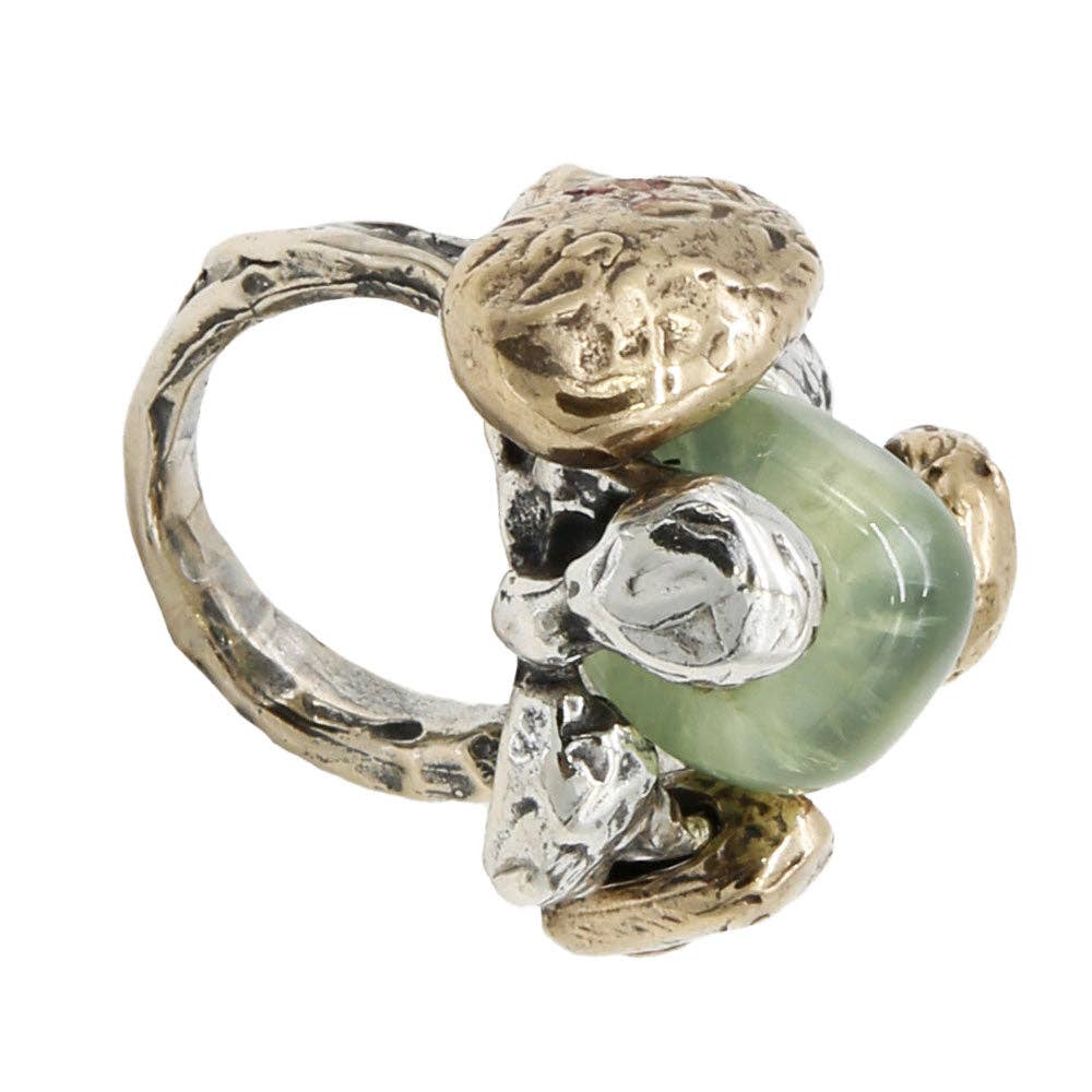 Mandile Gioielli - Wholesale Cocktail/Statement Ring - Silver and bronze ring with semiprecious stone (AR165)7