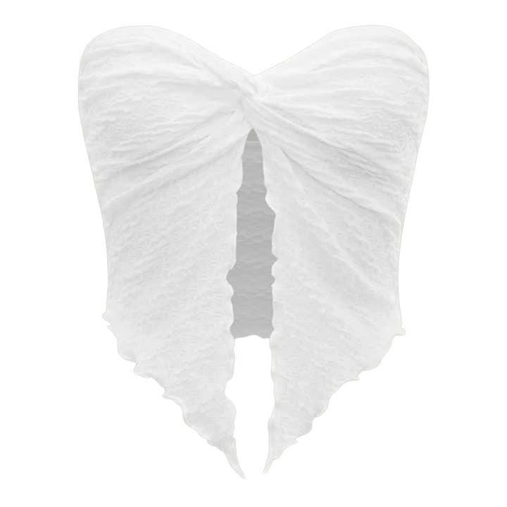 KK Bloom - Wholesale Blouse - Women's - Fashion Sexy Pleated Twist Tube Top Backless Top