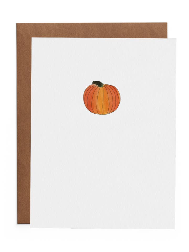 Halloween-kaart met pompoen, blanco binnenkant, A2-formaat voor wholesale door The Lost Art of Stationery