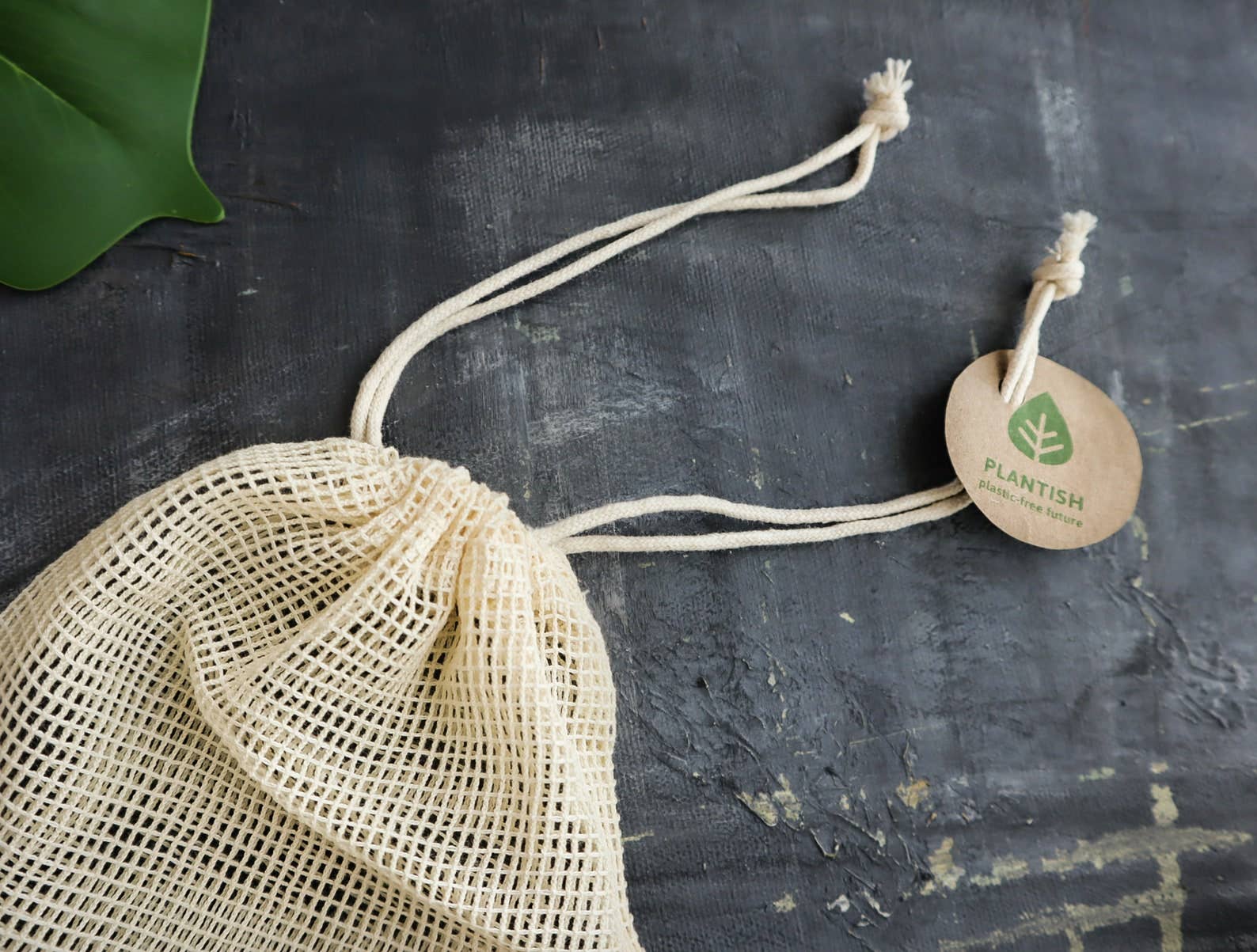 Plantish - Vente Sac à linge - Ensemble de 2 sacs en filet biologique2