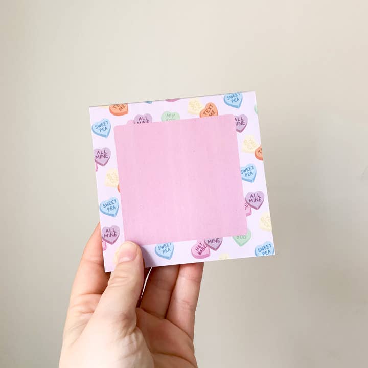candy heart notepad for wholesale by madi&mdsn