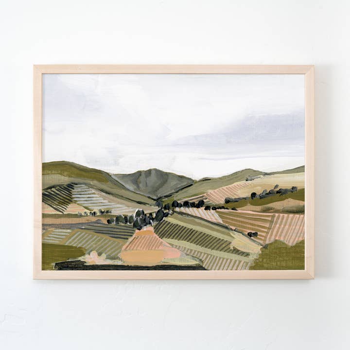 Impresión de arte del campo francés verde - Campos para venta al por mayor de Laurie Anne Art