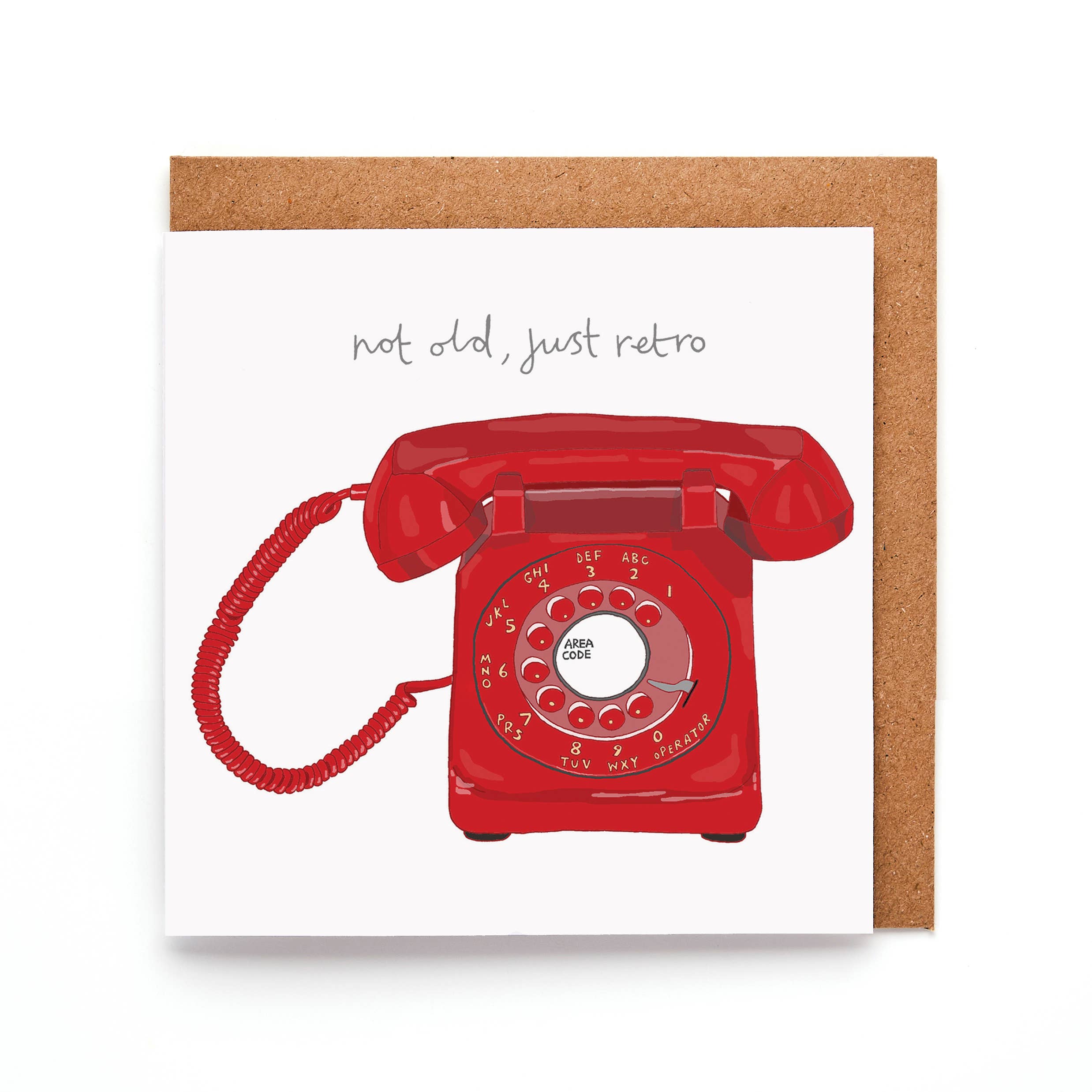 You've Got Pen On Your Face - Wholesale Birthday Card - Funny Retro Phone Birthday Card | Unisex Greeting Card
