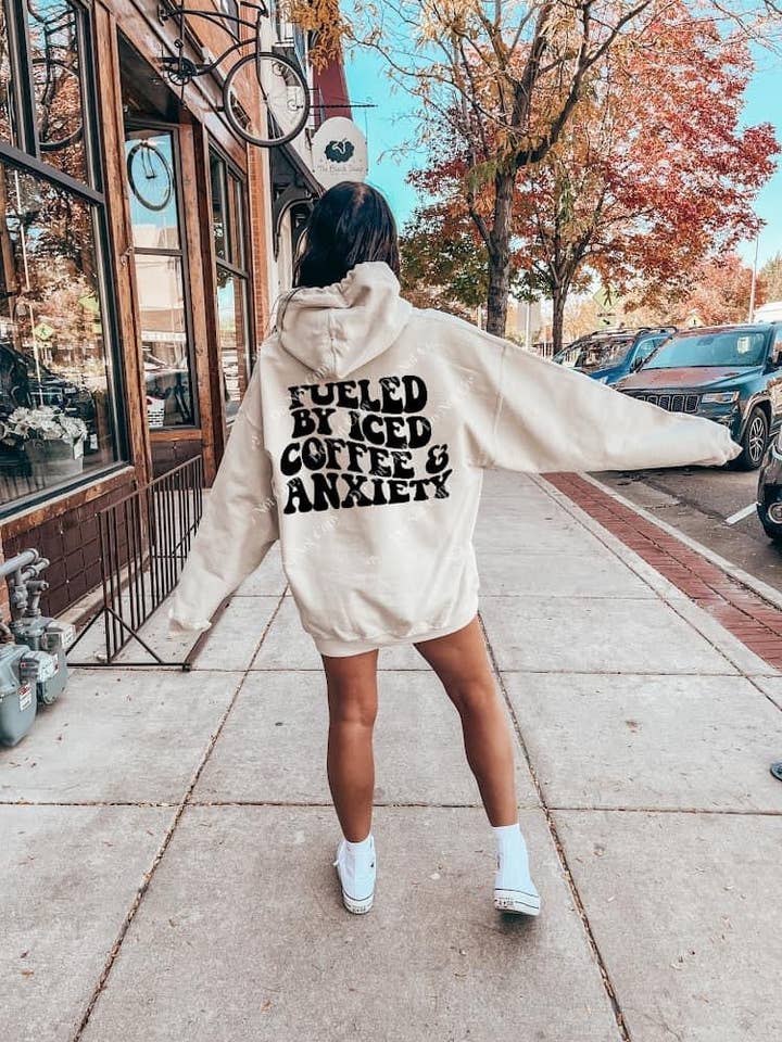 Fueled by coffee & anxiety hoodie for wholesale by Trendy Threads Designs LLC