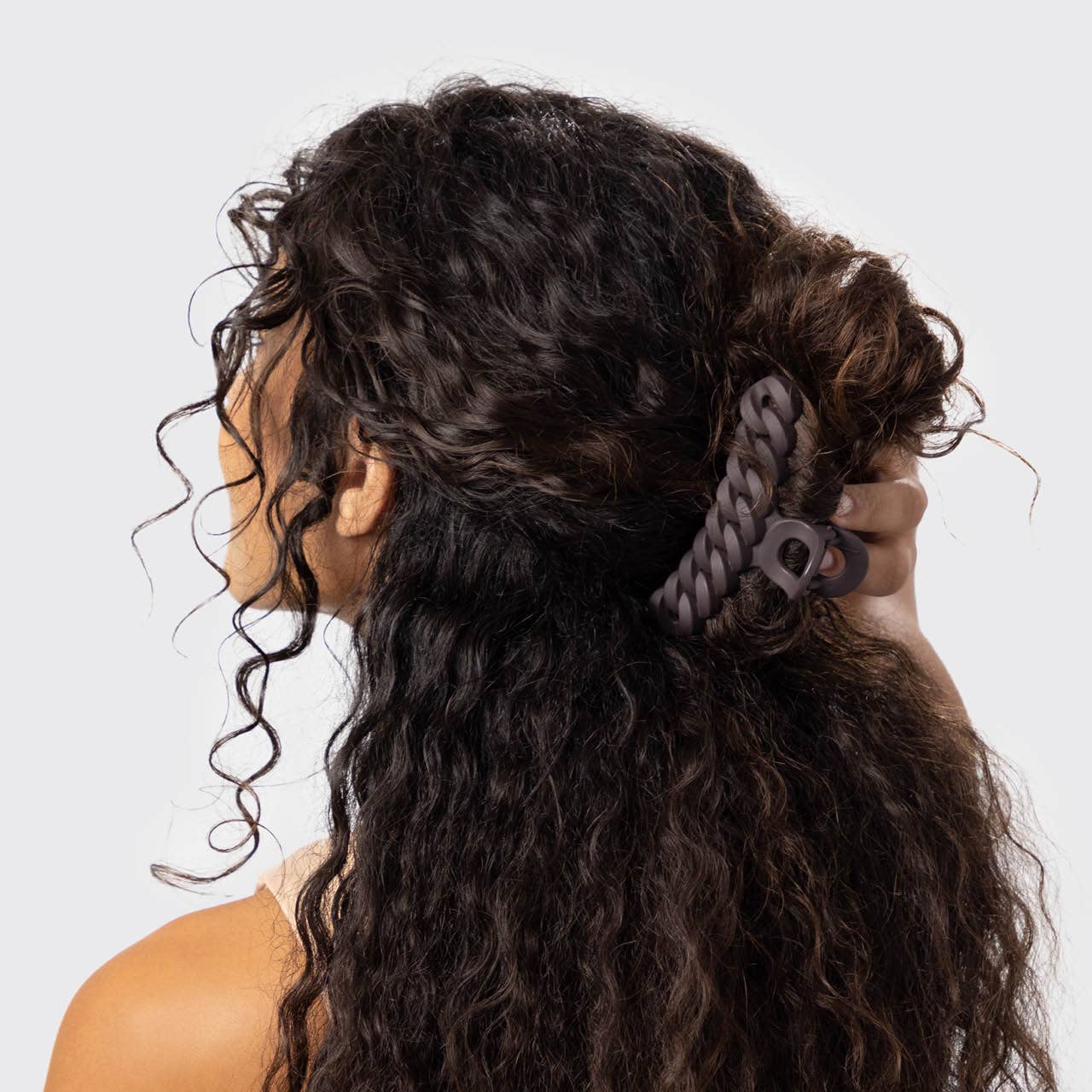 KITSCH - Wholesale Hair Clip - Women's - Eco-friendly Chain Claw Clip 3pc Set - Neutral4