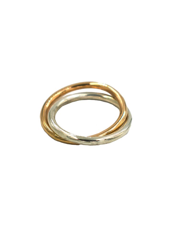 Mixed Metal Bold Interlock Ring for wholesale by Paradigm Design