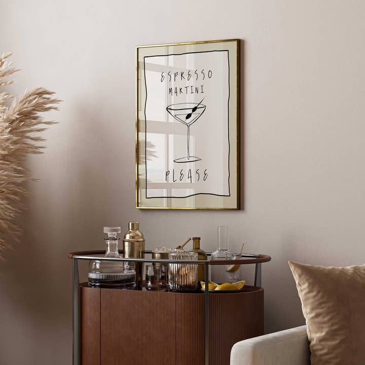 Espresso Martini Por favor Imprimir por atacado de D'LUXE PRINTS
