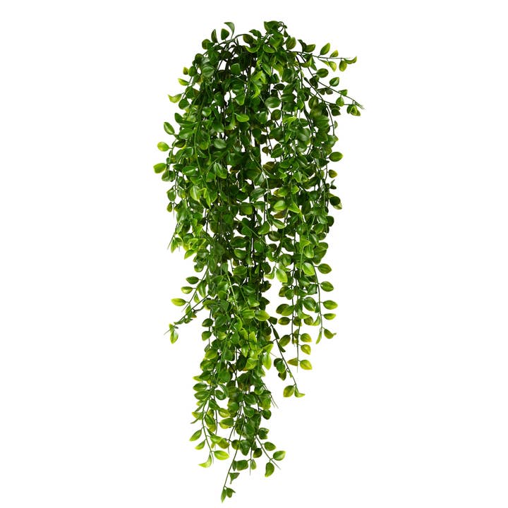 Vickerman 31" Green Mini Leaf Hanging Bush 2/pk UV for wholesale by Vickerman