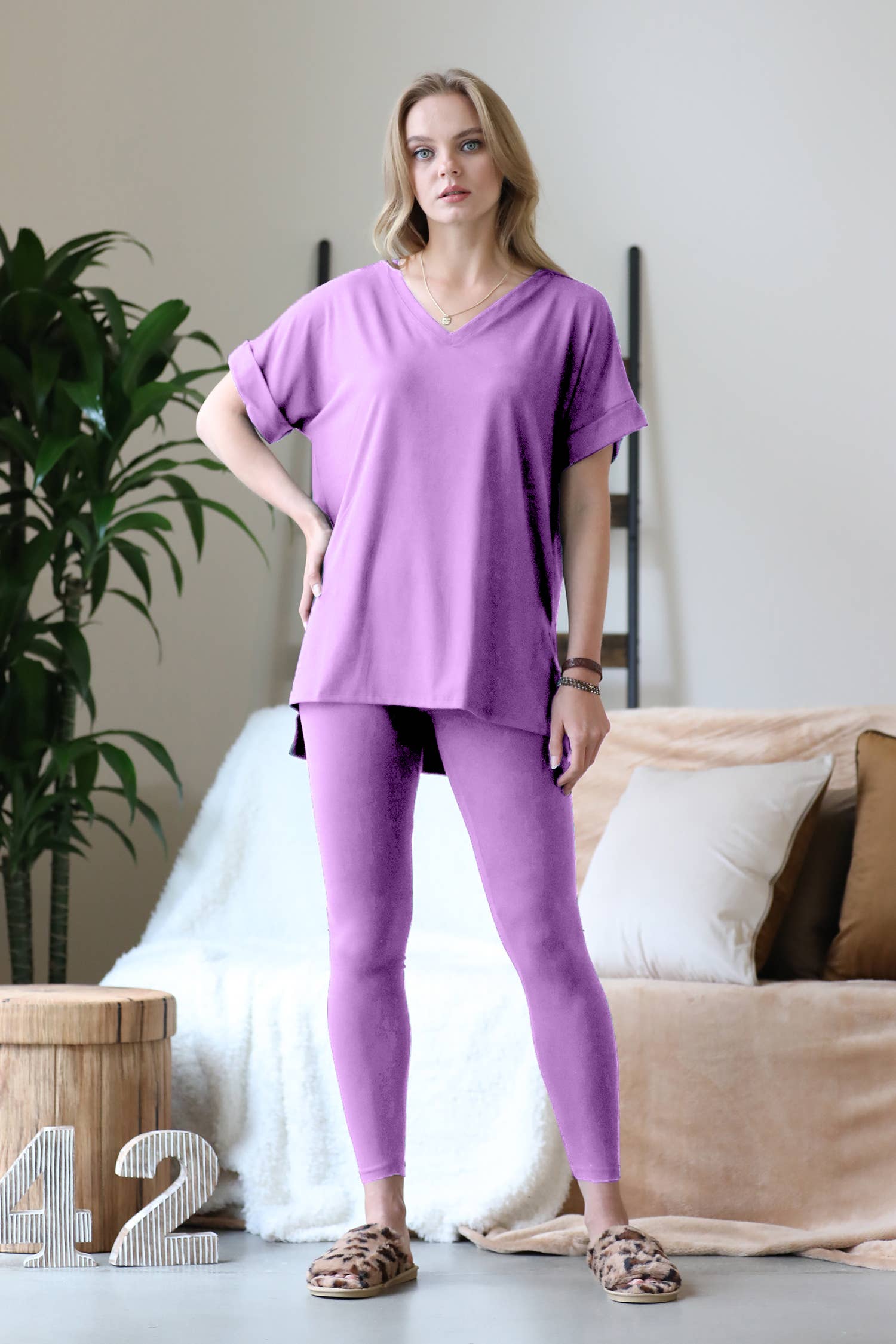 42POPS – wholesale Mjukisset – Dam – .Tunika & Leggings 2-delarsset3