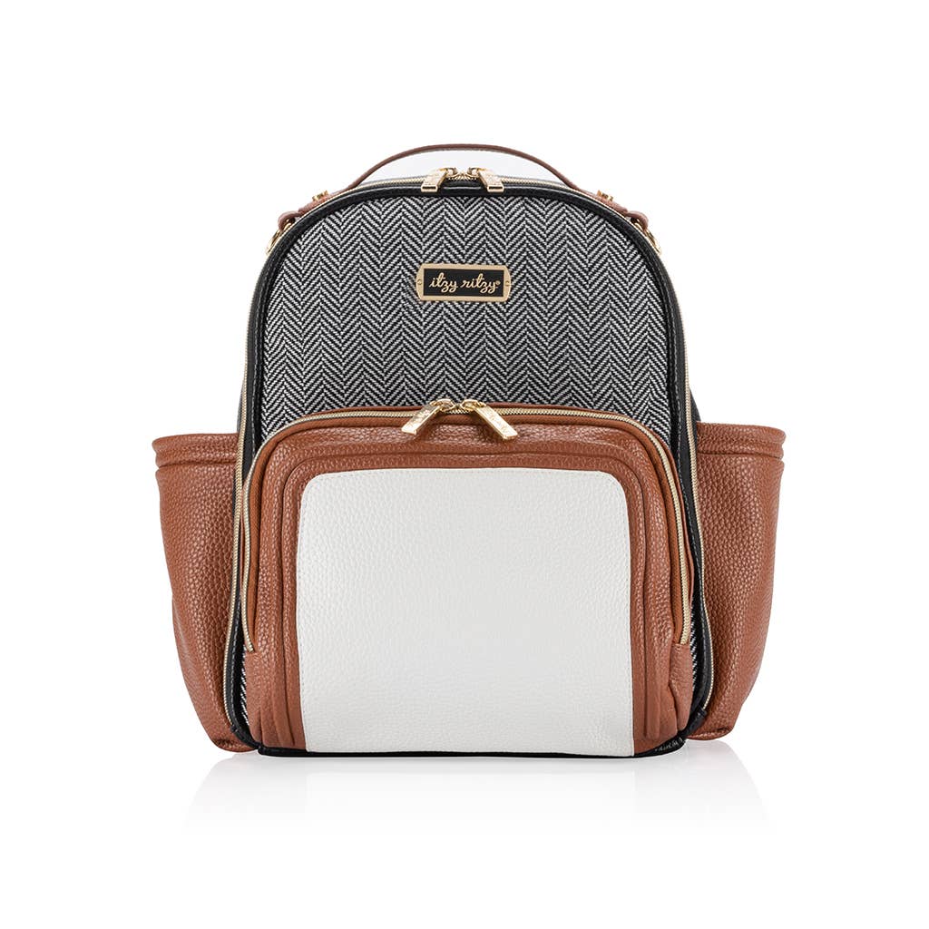 Itzy Ritzy - Wholesale Diaper Bag - Baby - Coffee & Cream Itzy Mini Plus™ Diaper Bag Backpack