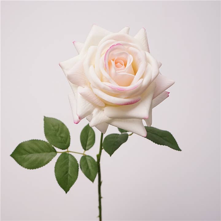 Sweet Home Deco - Vendita all'ingrosso Fiori finti - Rosa Singola Spray 26''T Real Touch, Rosa Finta, Grande Fiore