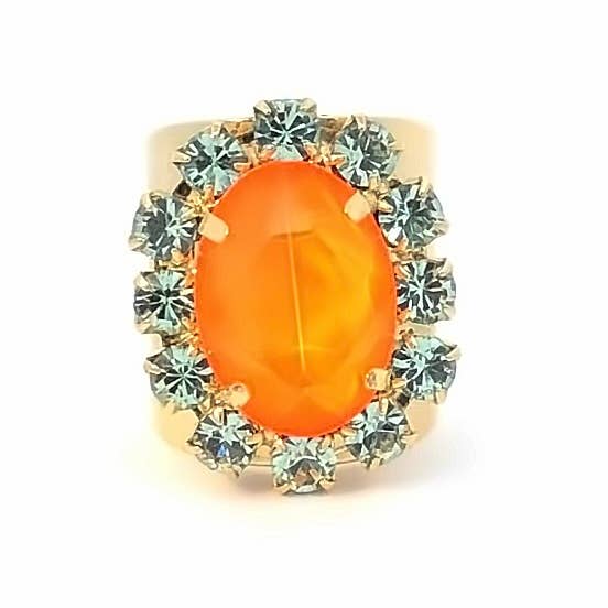 TOVA - Wholesale Cocktail/Statement Ring - Suki Adjustable Multi-Stone Ring with High Quality Crystals1