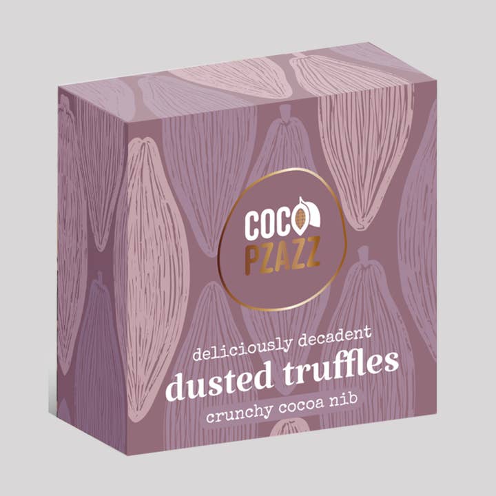 Crunchy Cocoa Nib Dusted Truffles for wholesale by Coco Pzazz
