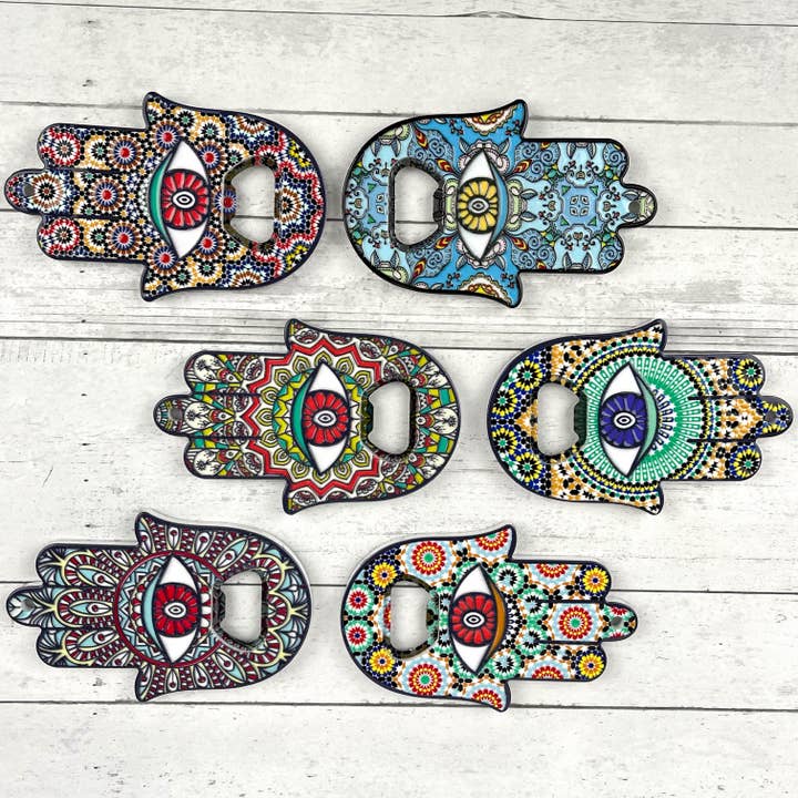 SoapElenGlen - Wholesale Bottle/Wine Opener - Hand Of Fatima Bottle Opener, Palm Fridge Magnet9