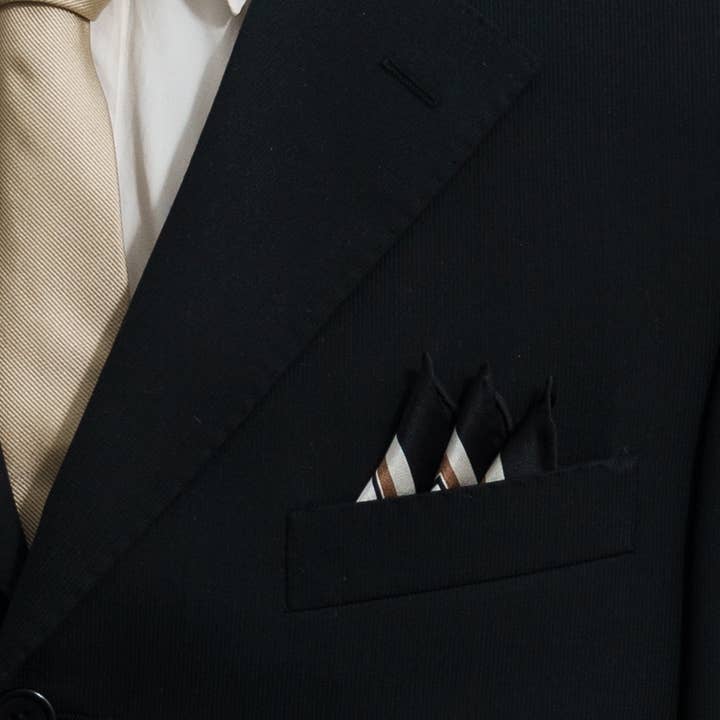 Neutral Lost Pattern x Leatherology Silk Pocket Square for wholesale on Faire