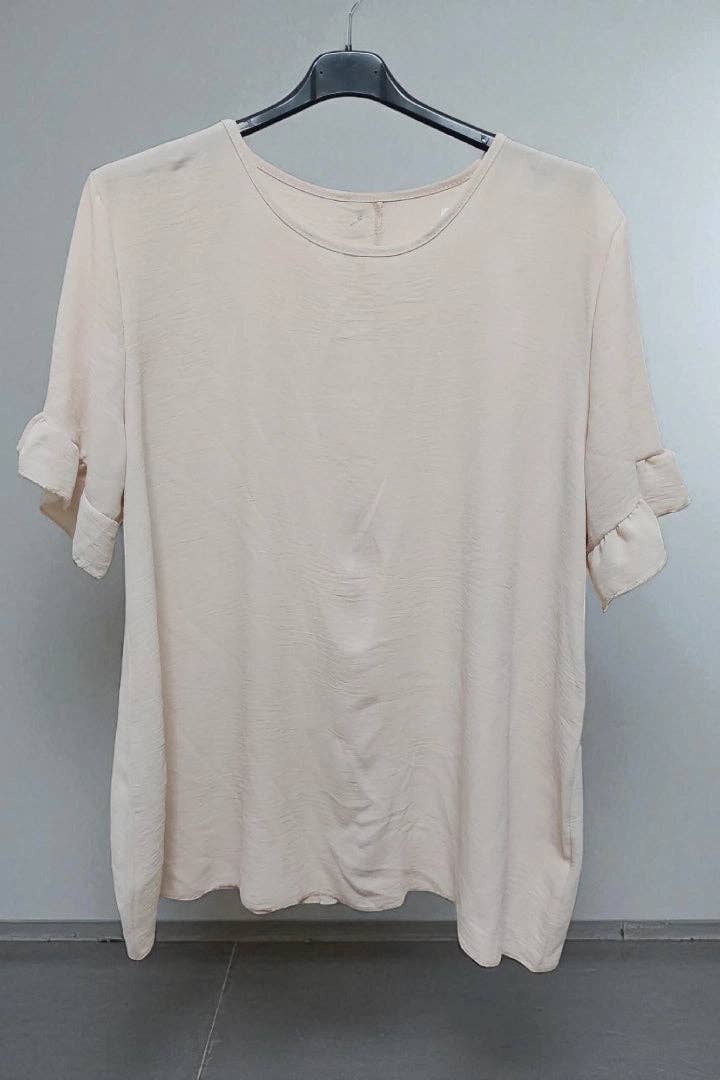 Miss Bold – wholesale Blouse – Women’s – Round Neck Back Button Detail Frill Short Sleeve Top13