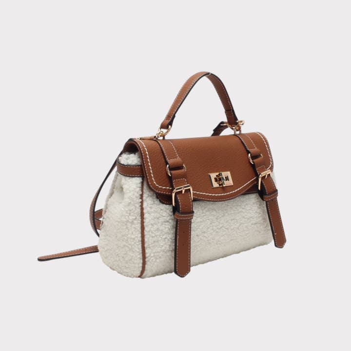 BESTINI - Wholesale Messenger Bag - Women's - School bag with shoulder strap, multiple clasps, bi-material1